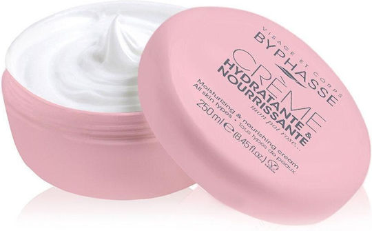 Byphasse Nourishing Body & Face Cream All Skin Types Light Moisturizing Face Cream with Vitamin E 250ml