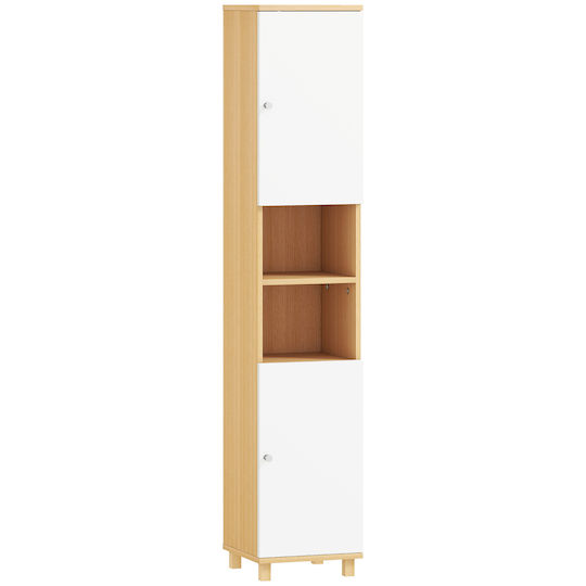HomCom 834-864V00WT Dulap Coloană Pentru Baie Pe Pardoseală 30x30x166cm Albă HomCom 834-864V00WT Dulap Coloană Pentru Baie Pe Pardoseală 30x30x166cm Albă