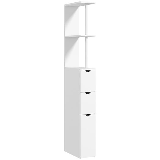 HomCom 834-114V80WT Στήλη Μπάνιου Δαπέδου 15x33x136.8cm Λευκή