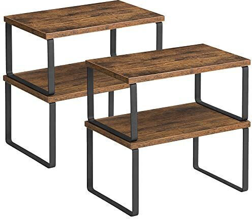 Songmics Tabletop Metal Base 29.7x19.5x15.5cm 2 Pieces Black