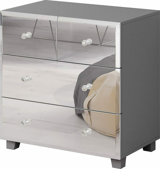 Дървена Гардеробна Скринове Glass Mini 72x45x75см