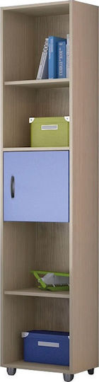 S2 Bücherregal Boden Latte-Blue 38.2x35x180cm