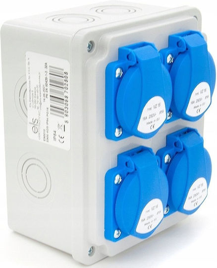 ELS Elektrotechnika Wall Mounted Waterproof Electrical Fuse Box P150xH120xW80mm