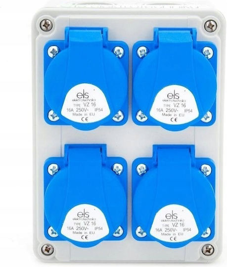 ELS Elektrotechnika Wall Mounted Waterproof Electrical Fuse Box P150xH120xW80mm