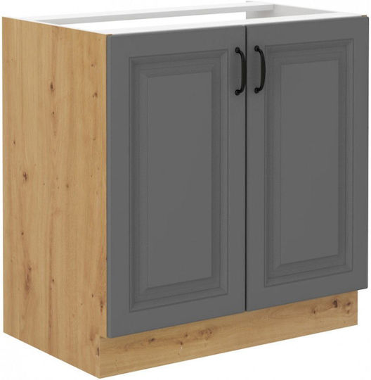 Stilo 80 Dulap pentru Chiuvetă Maro 80x52x82buc