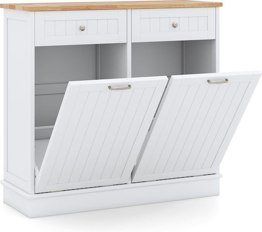 Floor Cabinet with Countertop White 90x33x100cm Floor Cabinet with Countertop White 90x33x100cm