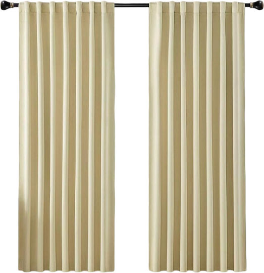 Joydeco Set Perdele Opace Pentru Fereastra Cu Magazin Online Bej 107x158cm