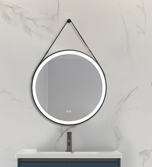 Badezimmerspiegel Imanda LED Berührung Mirrorlux Selene S-4676b Rund Form Φ-600mm Schwarzer Badezimmerspiegel Imanda LED Berührung Mirrorlux Selene S-4676b Rund Form Φ-600mm Schwarzer