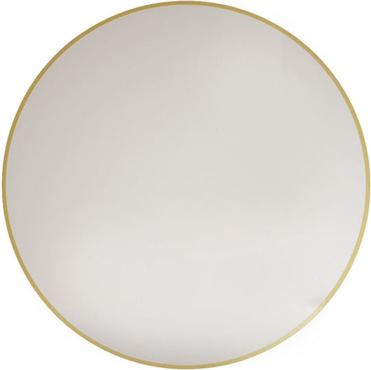 Edaxo Round Bathroom Mirror from Metal 80x80cm Gold