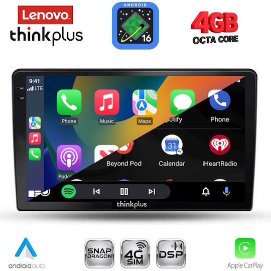 Lenovo Car Audio System for Nissan X-Trail 2004-2007 (Bluetooth/USB/WiFi/GPS/Apple CarPlay/Android Auto) with 10" Touch Screen