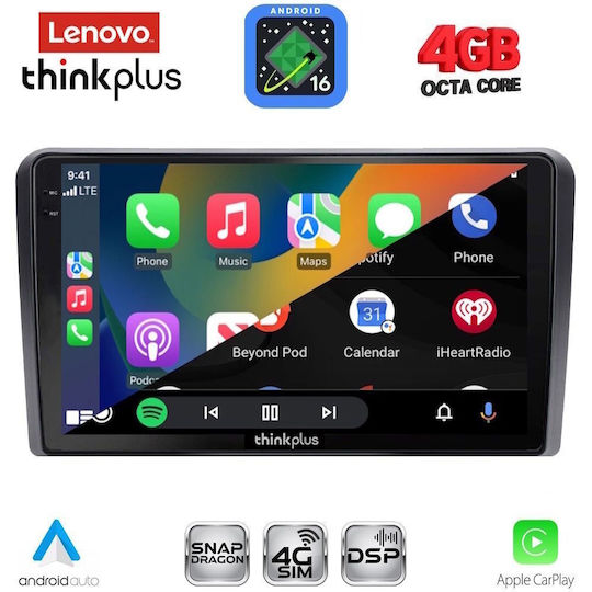 Lenovo Автомобилна Аудио Система за Nissan Navara 2006-2011 с Clima (Bluetooth/USB/Вграден Wi-Fi /GPS/Apple CarPlay/Android Auto) с Touch Screen 9"