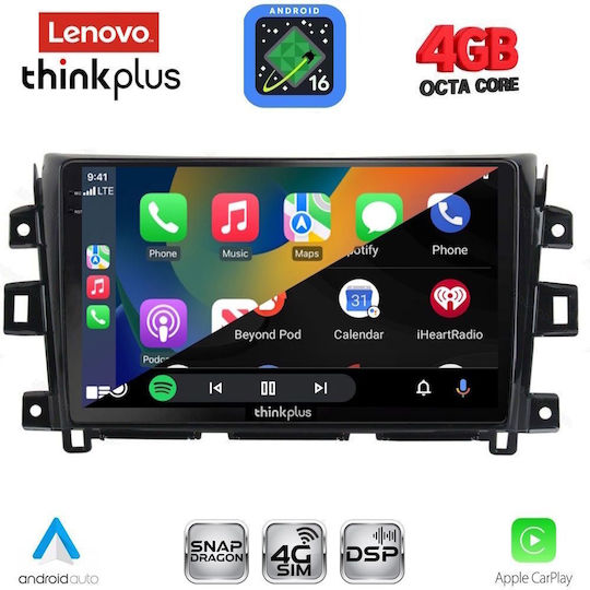 Lenovo Автомобилна Аудио Система за Nissan Navara 2016-2025 (Bluetooth/USB/Вграден Wi-Fi/GPS/Apple CarPlay/Android Auto) с Touch Screen 10"