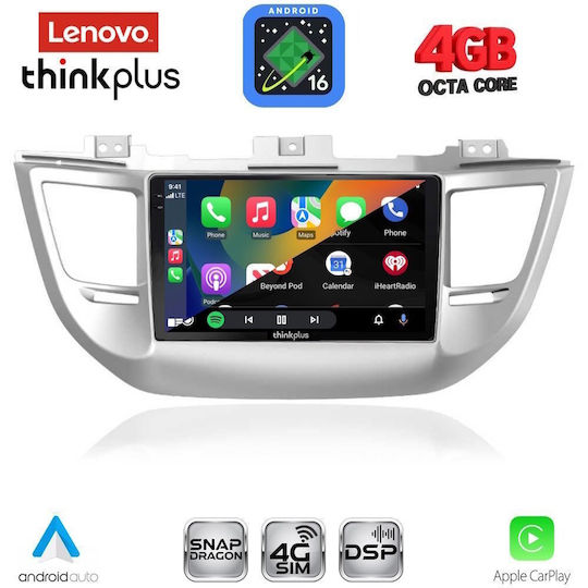 Lenovo Ηχοσύστημα Αυτοκινήτου για Hyundai Tucson 2015-2019 (Bluetooth/USB/WiFi/GPS/Apple-Carplay/Android-Auto) με Οθόνη Αφής 9"