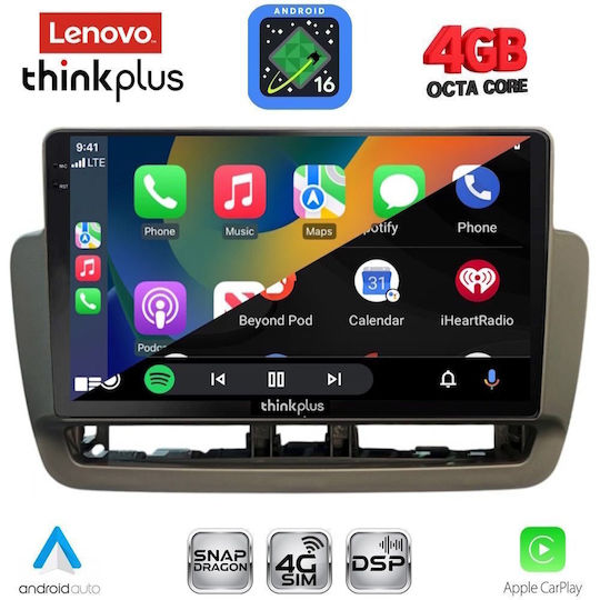Lenovo Автомобилна Аудио Система за Seat Ibiza 2012-2015 (Bluetooth/USB/Вграден Wi-Fi/GPS/Apple CarPlay/Android Auto) с Touch Screen 9"