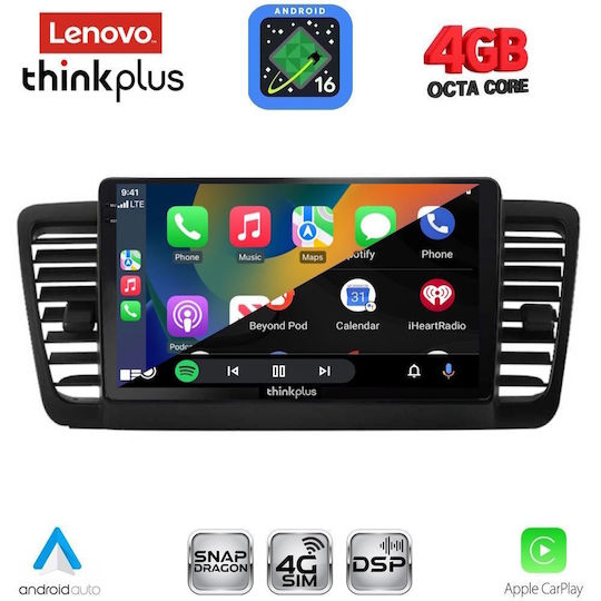 Lenovo Автомобилна Аудио Система за Subaru Legacy / Outback 2002-2008 (Bluetooth/USB/Вграден Wi-Fi/GPS/Apple CarPlay/Android Auto) с Touch Screen 9"