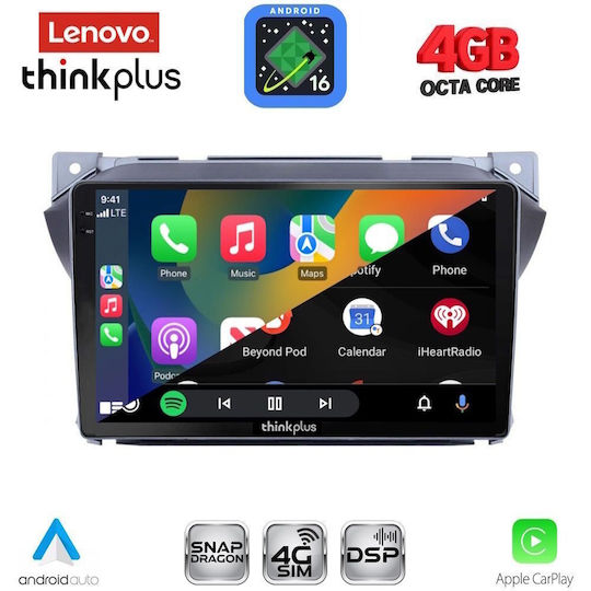Lenovo Автомобилна Аудио Система за Suzuki Alto Nissan Pixo 2009 (Bluetooth/USB/Вграден Wi-Fi/GPS/Apple CarPlay/Android Auto) с Touch Screen 9"
