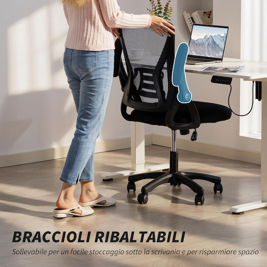 HomCom HomCom Bürostuhl mit Einstellbaren Armen Schwarz