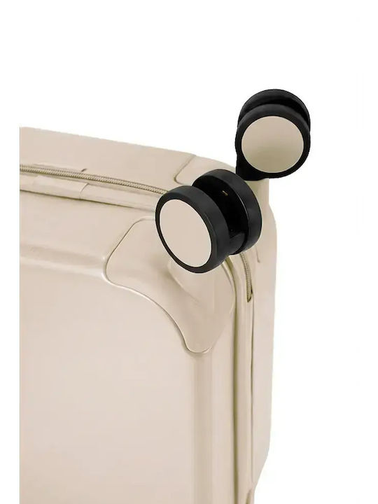 Benzi Cabin Hard Beige Suitcase Height 40cm