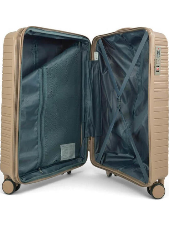 Playful Bags Valize de Călătorie Sigure Bej Set 3 Bucăți