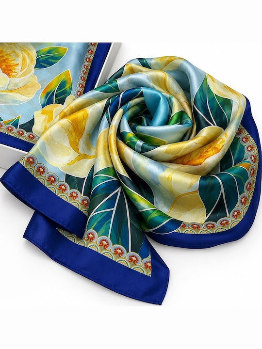 Velve Women's Silk Shawl Navy Blue Velve Women's Silk Shawl Navy Blue