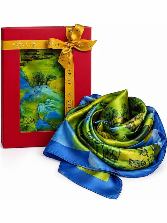 Velve Women's Silk Shawl Green