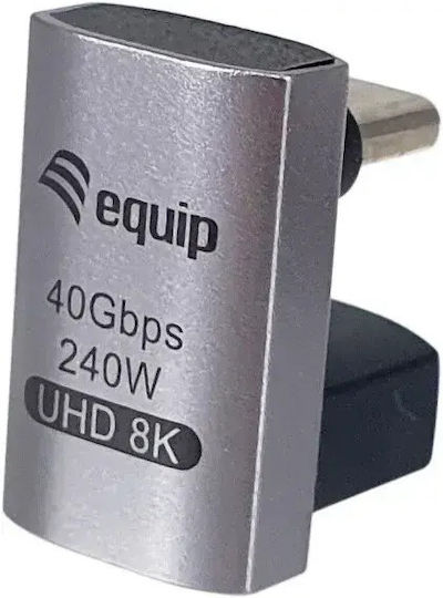 Equip Adaptor Usb-C La Usb-C 180° 40gbps Pd 240w 2 Bucăți