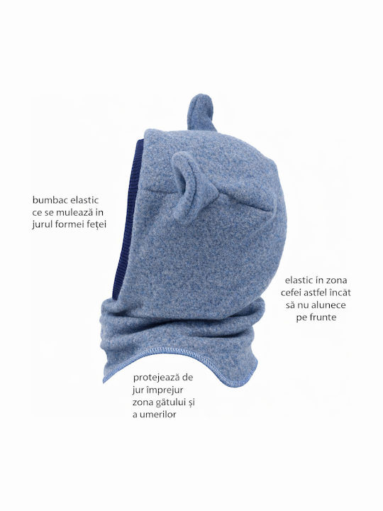 Căciulă Pentru Copii Fleece Albastră