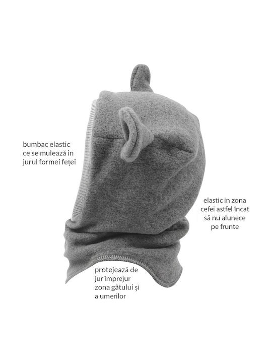 Kinder Beanie Fleece Grau