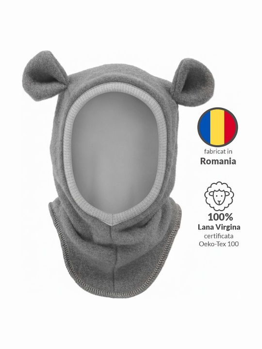 Kinder Beanie Fleece Grau