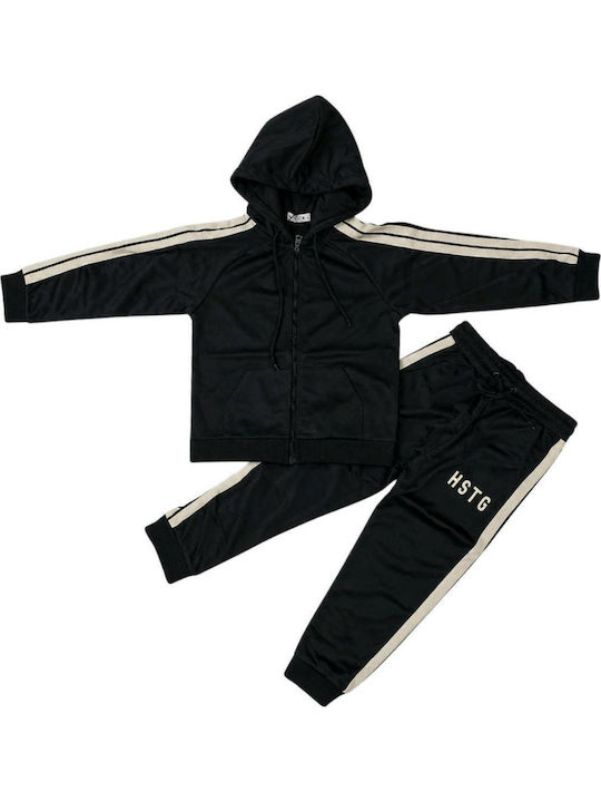 Set trening pentru copii cu jachetă Negru