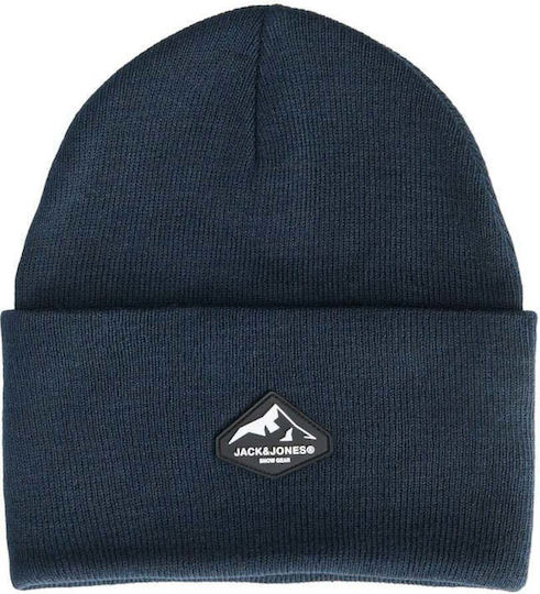 Beanie Căciulă pentru bărbați tricotată în culoare albastru marin