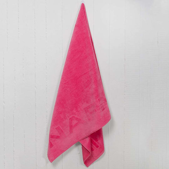 Πετσέτα Θαλάσσης 90x170 Naf-naf Velour Pink