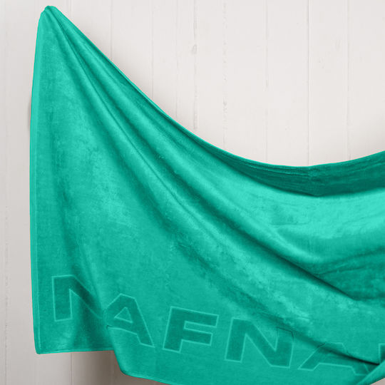 Beach Towel 90x170 Naf-naf Velour Petrol Blue
