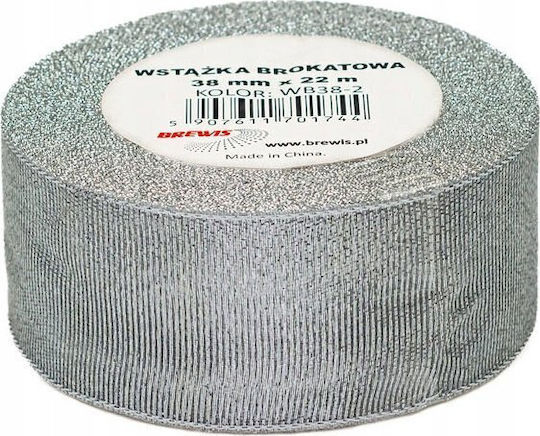 Teka Christmas Ribbon Plastic Silver 3.8x3.8cm