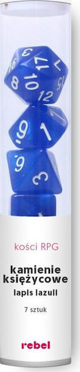 Rebel Set de Zaruri RPG Bijuterii Ale Lunii 7 Piese Lapis Lazuli Glitter