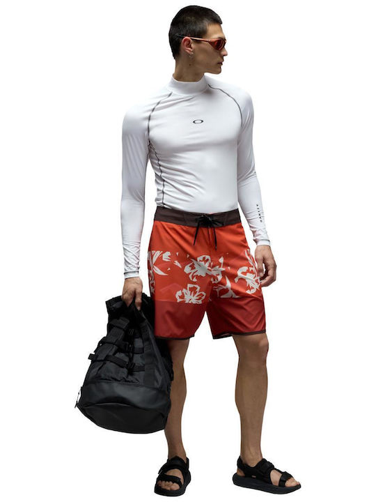 Oakley UPF 50+ Tricou De Protecție Solară Pentru Bărbați Cu Mâneci Lungi Albă