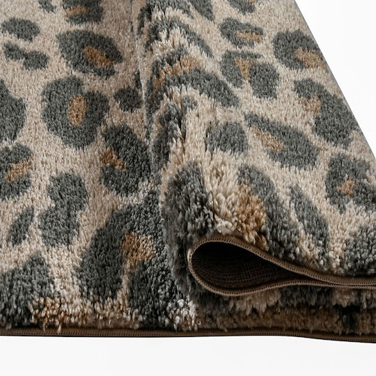 Polcarpet Rectangular Shaggy Leopard Rug 200x290cm