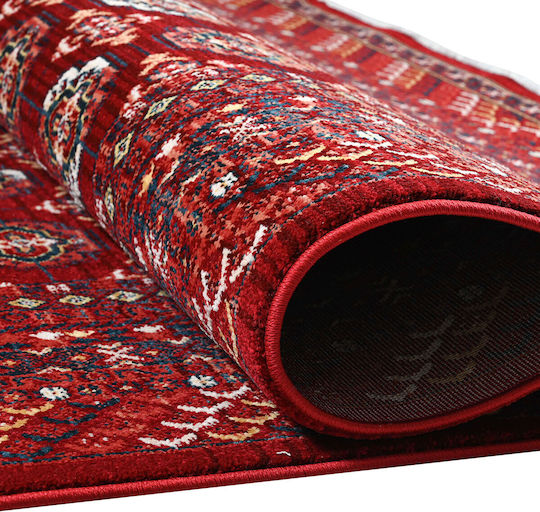 Polcarpet Kazak Oriental 865 Rug Rectangular Summer with Fringes Burgundy 140x200cm