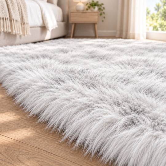 My Home Luxury Angel 60x90cm Non-slip Furry White
