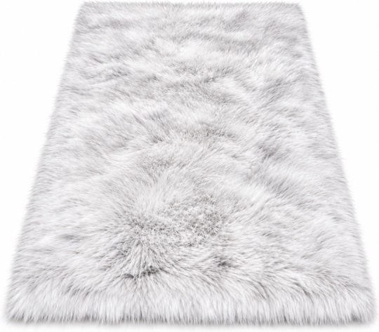 My Home Luxury Angel Antiderapant Covor Rectangular Din Blană Alb 60x90cm
