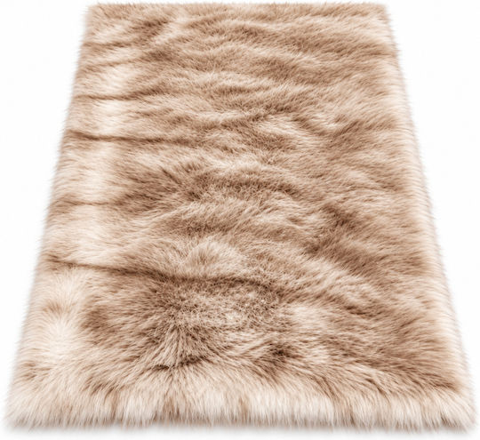 My Home Luxury Angel Rutschfest Teppich Flur Pelzig Beige 60x180cm