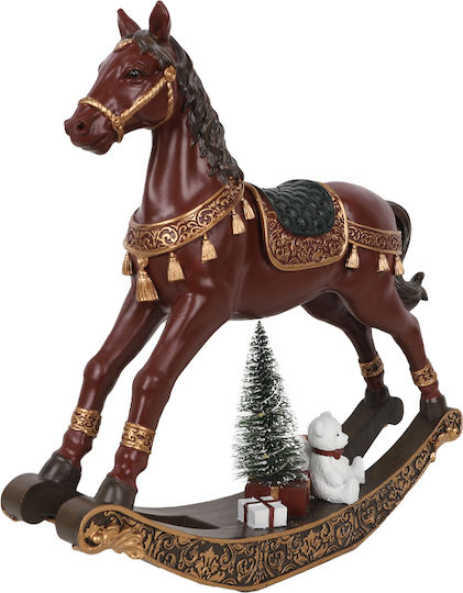 Liberta Beleuchtete Weihnachtsfigur aus Kunststoff Pferd 30x30x7cm