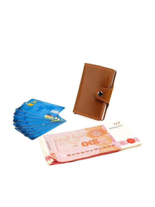 Антикражбена Калъфка За Карти Портфейл От Естествена Кожа Rfid Черен