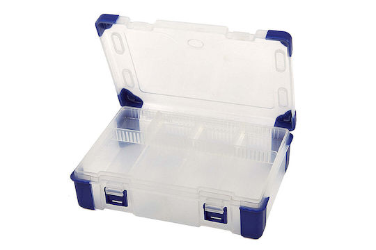 HBM Machines Organizator pentru Compartimente de Scule cu 3 Compartimente cu Separatoare Reglabile 23.5x16.5x6 cm