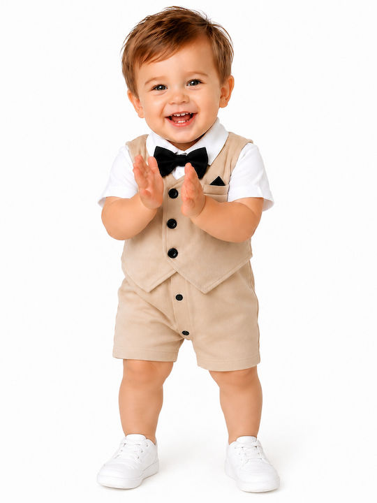 TakTakBaby Beige Baby Bodysuit TakTakBaby Beige Baby Bodysuit