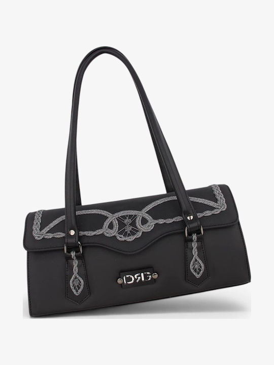 Damen Schultertasche Schwarz