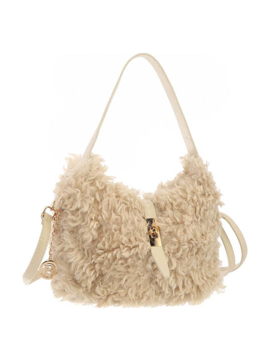 Set Knitted Women's Handbag Shoulder Brown