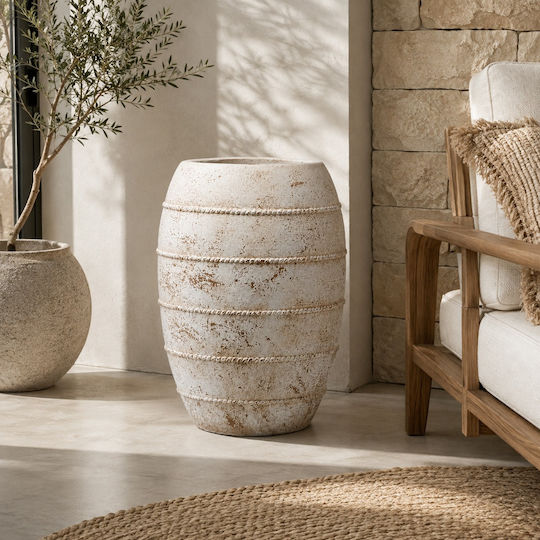 Artekko Concrete Flower Pot Beige 40x40x55cm