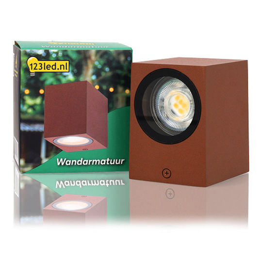 123led Iluminat Exterior Montat Pe Perete Spot GU10 IP44 6.8x9.2x8.1cm