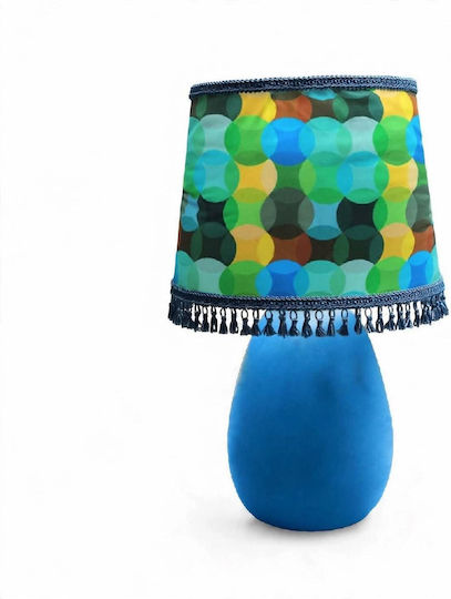 Table Lamp for E27 Fitting with Multicolour Shade